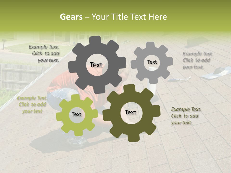 Roofer Leaks Roof PowerPoint Template