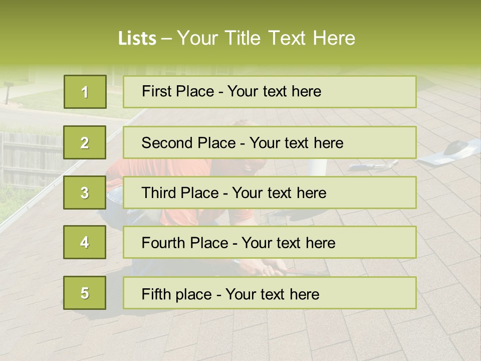 Roofer Leaks Roof PowerPoint Template