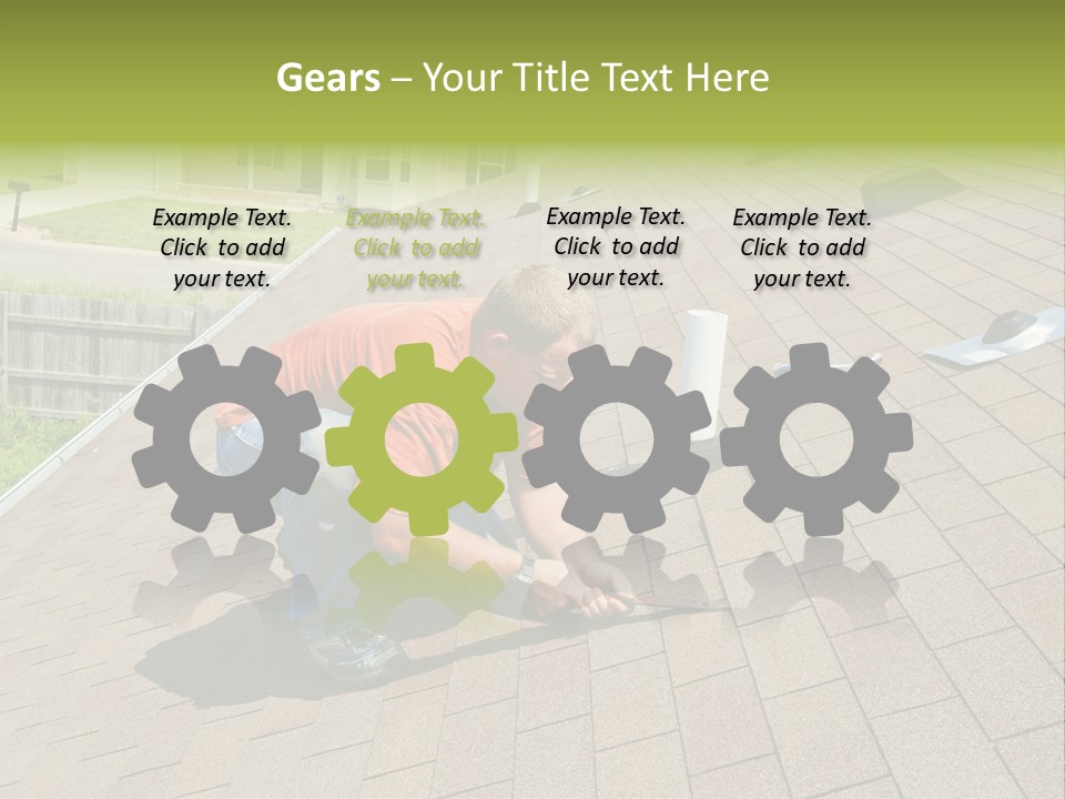 Roofer Leaks Roof PowerPoint Template