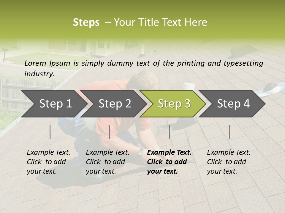Roofer Leaks Roof PowerPoint Template