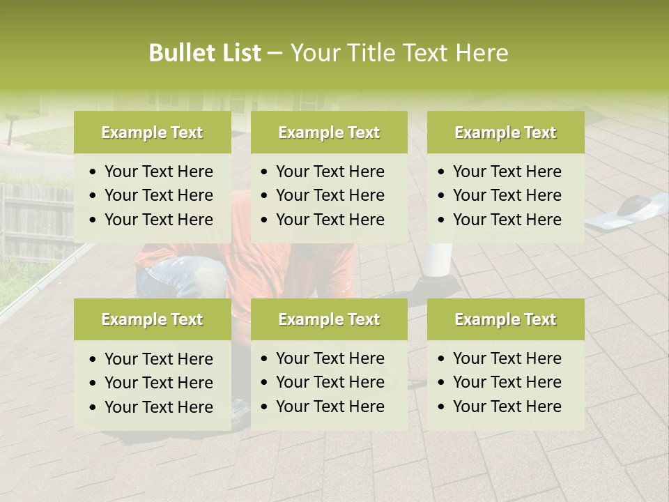 Roofer Leaks Roof PowerPoint Template