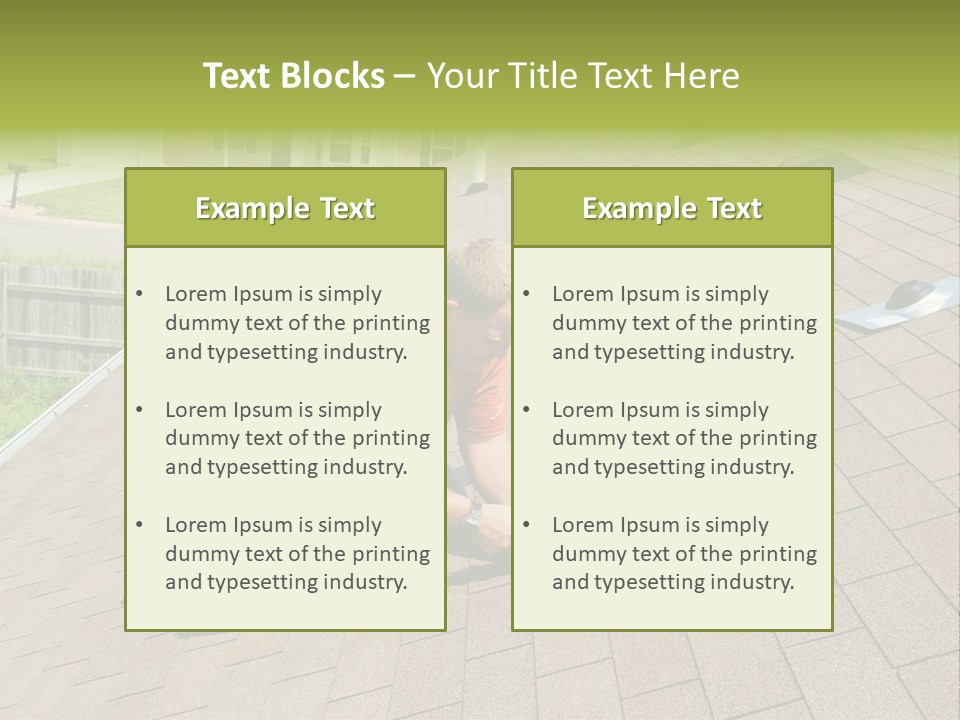 Roofer Leaks Roof PowerPoint Template