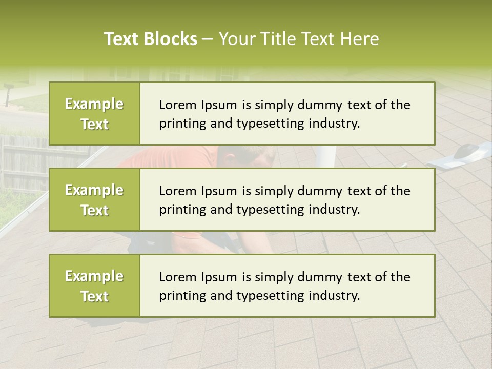 Roofer Leaks Roof PowerPoint Template