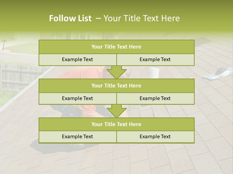 Roofer Leaks Roof PowerPoint Template