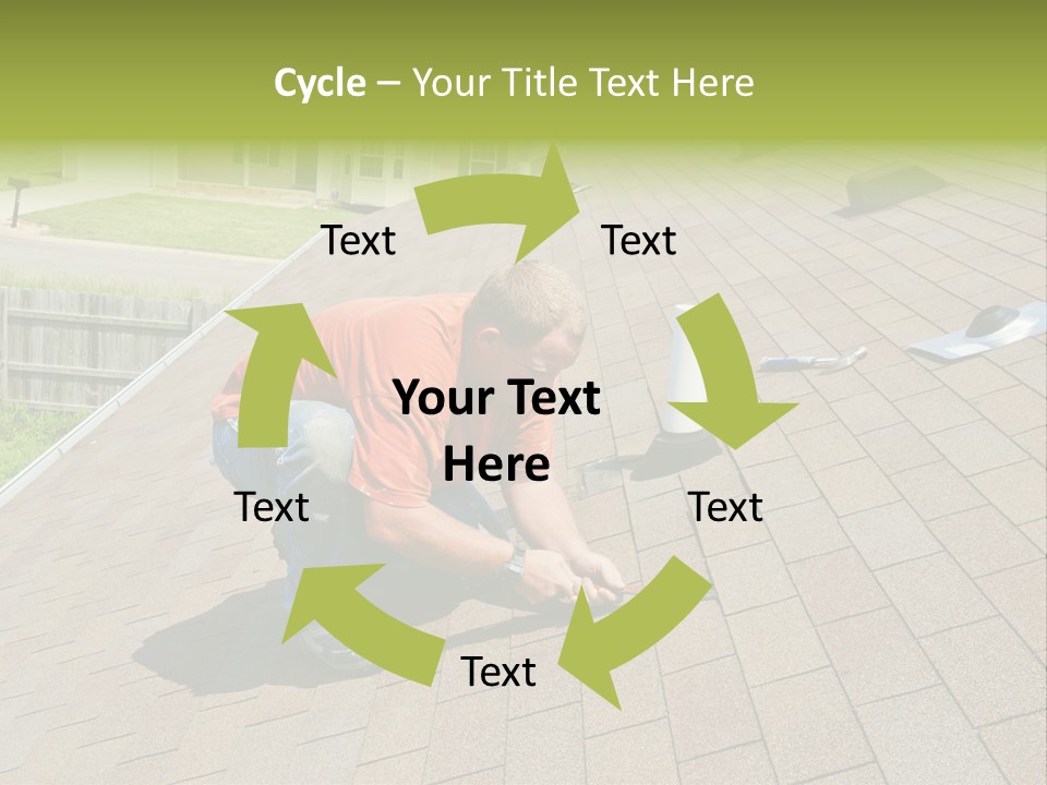 Roofer Leaks Roof PowerPoint Template