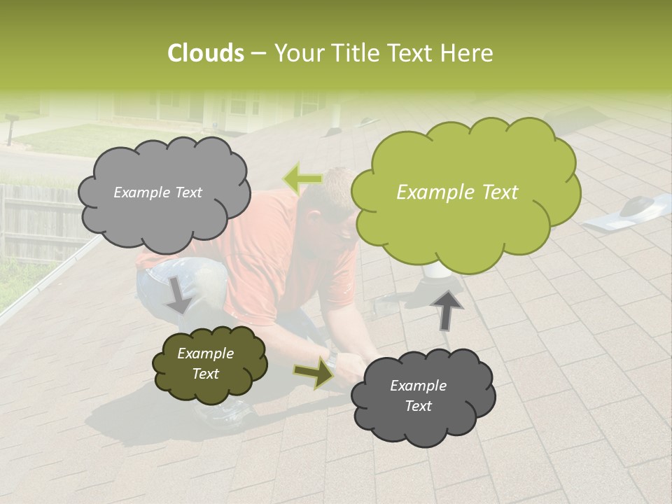 Roofer Leaks Roof PowerPoint Template