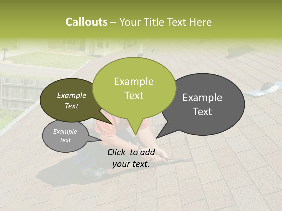 Roofer Leaks Roof PowerPoint Template