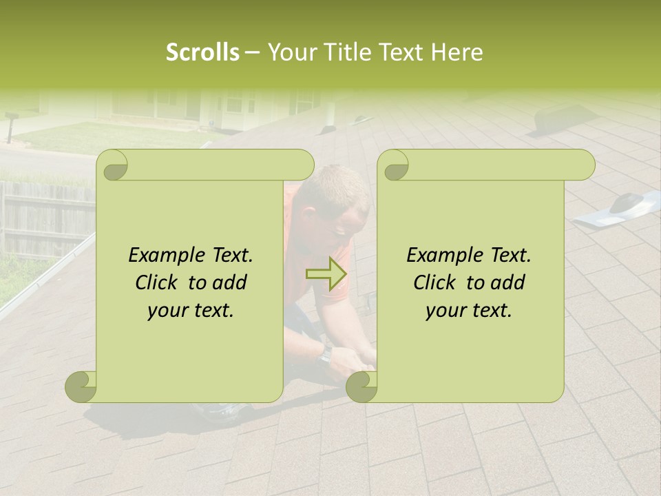Roofer Leaks Roof PowerPoint Template