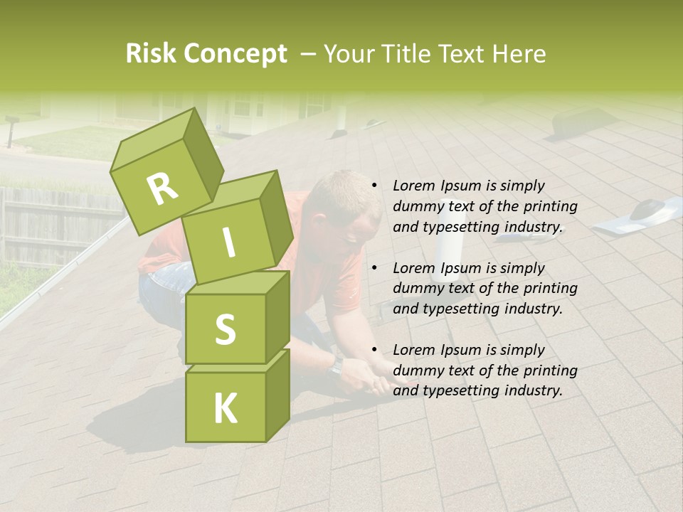 Roofer Leaks Roof PowerPoint Template