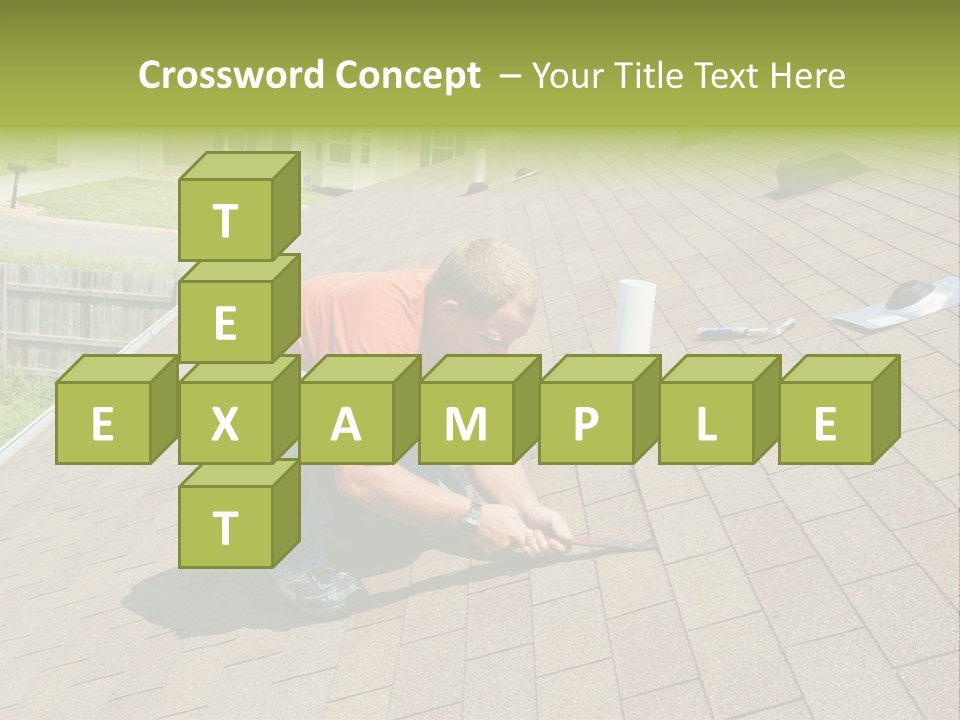 Roofer Leaks Roof PowerPoint Template