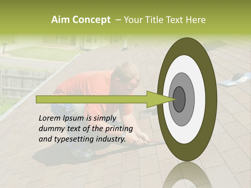 Roofer Leaks Roof PowerPoint Template