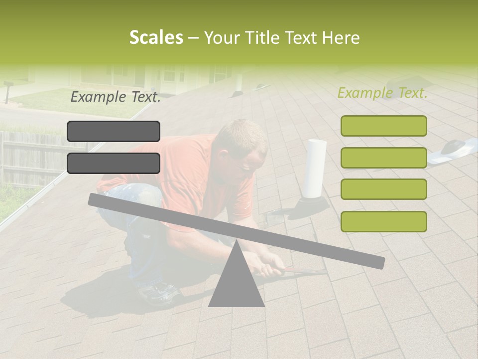 Roofer Leaks Roof PowerPoint Template