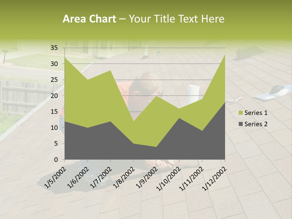 Roofer Leaks Roof PowerPoint Template