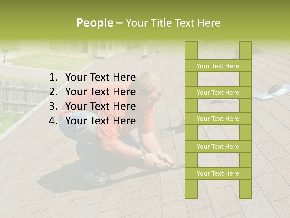 Roofer Leaks Roof PowerPoint Template