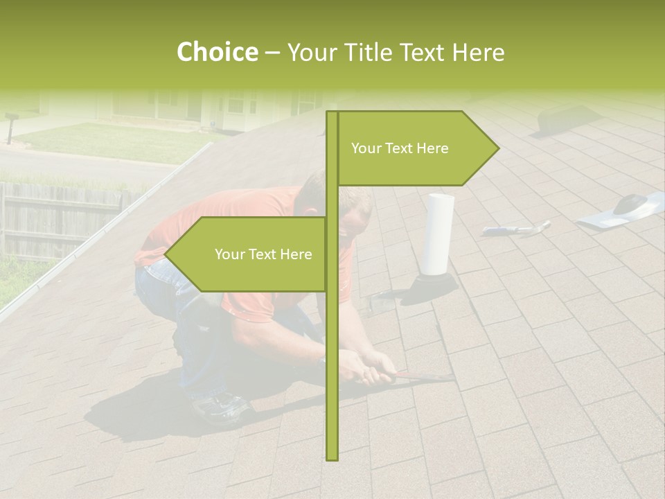 Roofer Leaks Roof PowerPoint Template