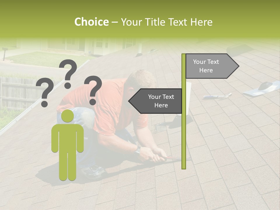 Roofer Leaks Roof PowerPoint Template