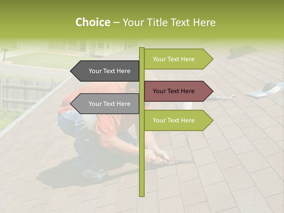 Roofer Leaks Roof PowerPoint Template