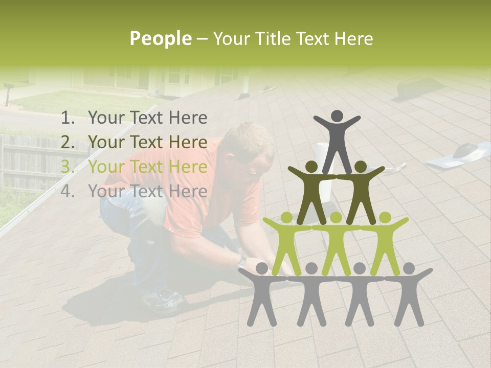 Roofer Leaks Roof PowerPoint Template