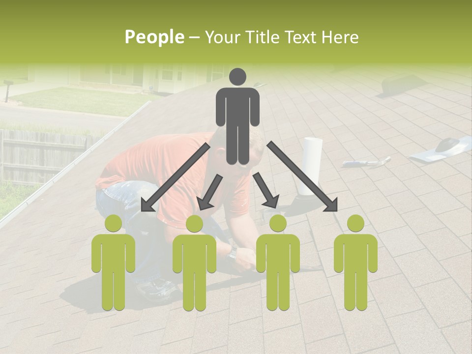 Roofer Leaks Roof PowerPoint Template