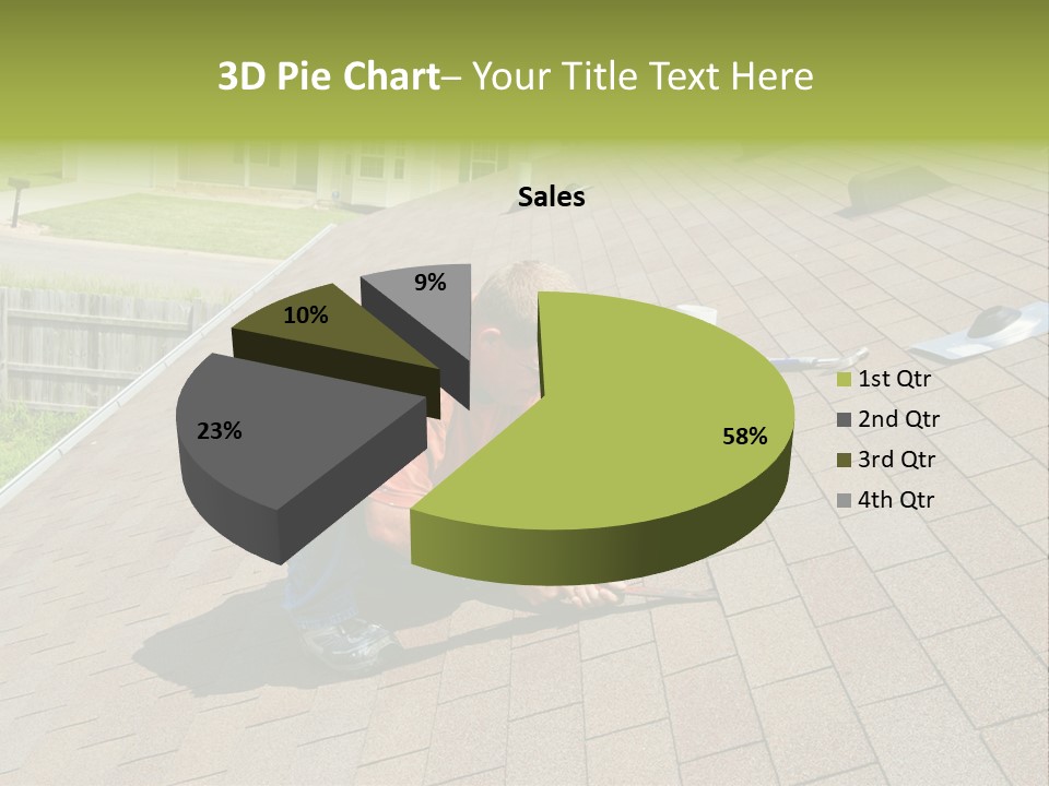 Roofer Leaks Roof PowerPoint Template