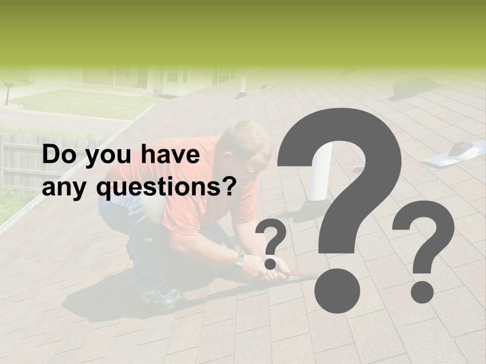 Roofer Leaks Roof PowerPoint Template