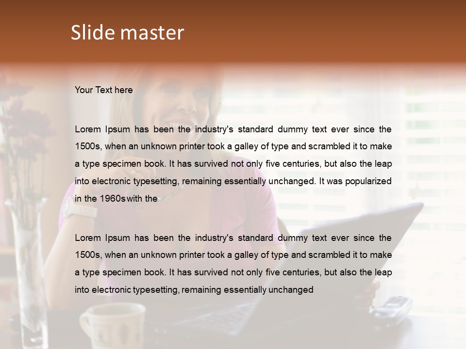 Profit Internet Woman PowerPoint Template