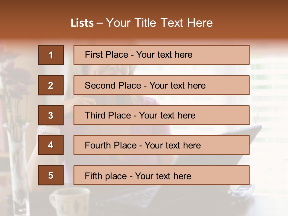 Profit Internet Woman PowerPoint Template