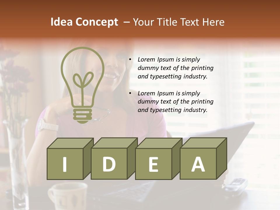 Profit Internet Woman PowerPoint Template