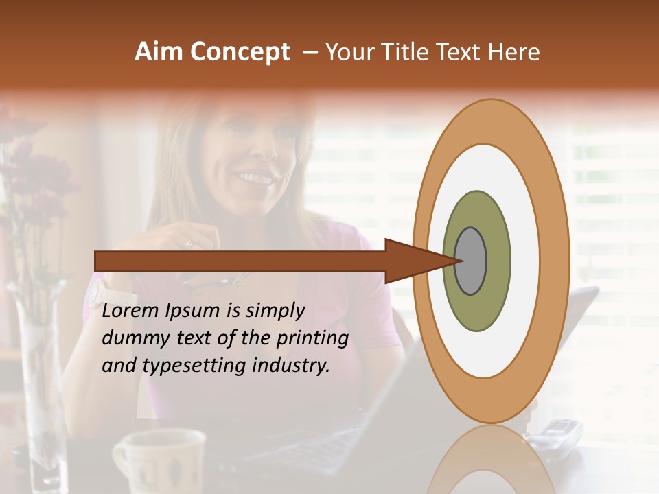 Profit Internet Woman PowerPoint Template