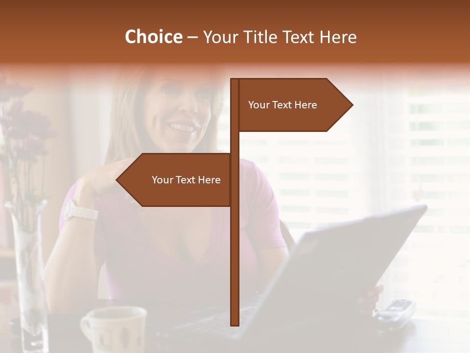 Profit Internet Woman PowerPoint Template