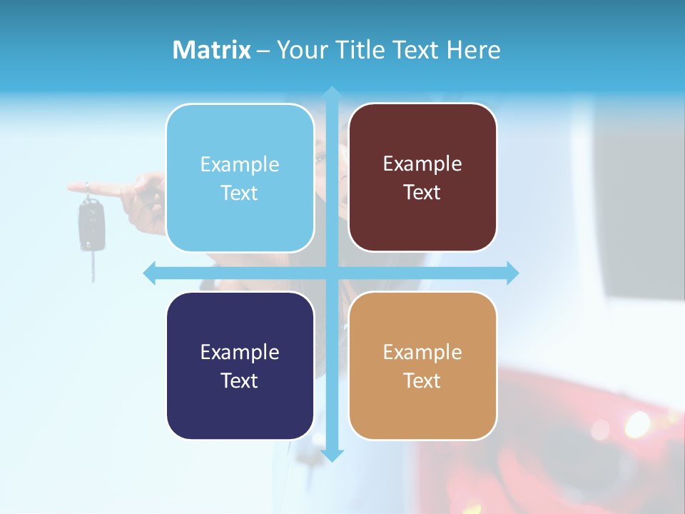 A Woman Holding A Car Key In Her Hand PowerPoint Template