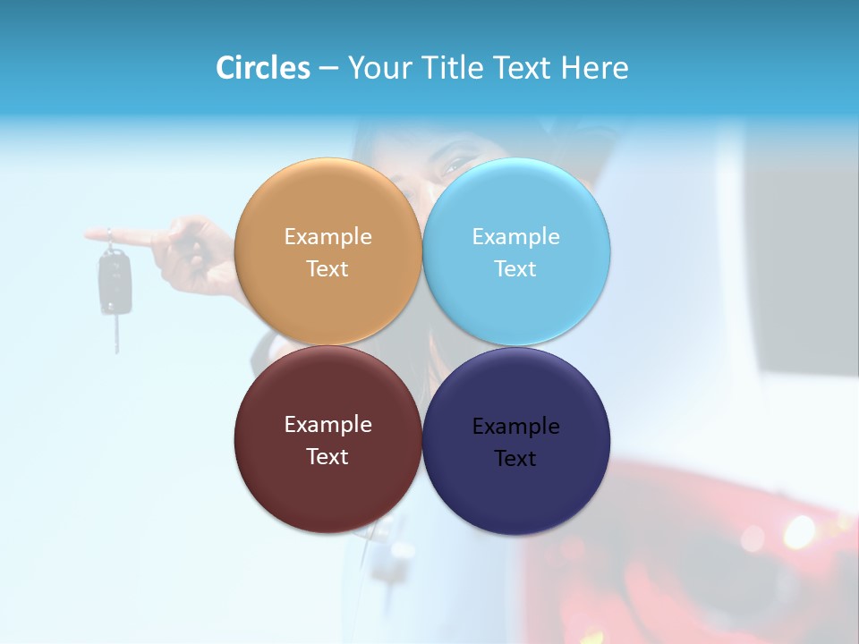 A Woman Holding A Car Key In Her Hand PowerPoint Template