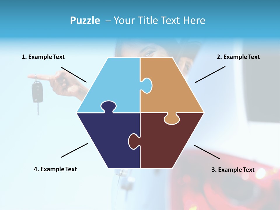 A Woman Holding A Car Key In Her Hand PowerPoint Template