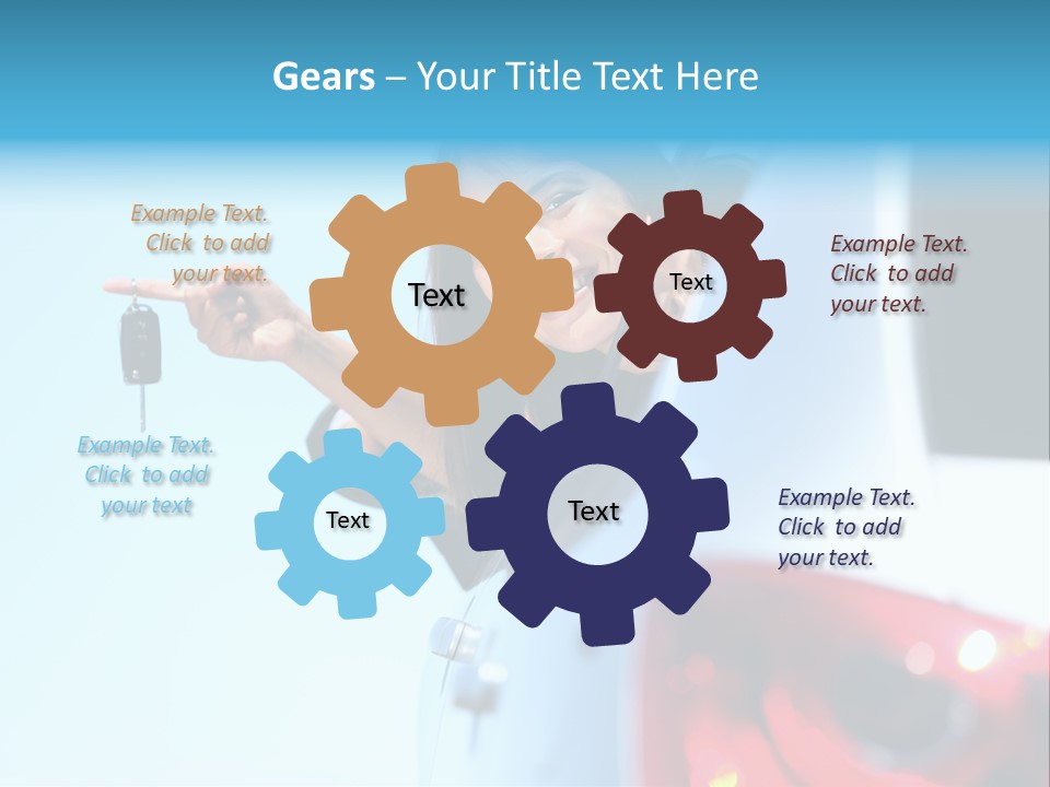 A Woman Holding A Car Key In Her Hand PowerPoint Template