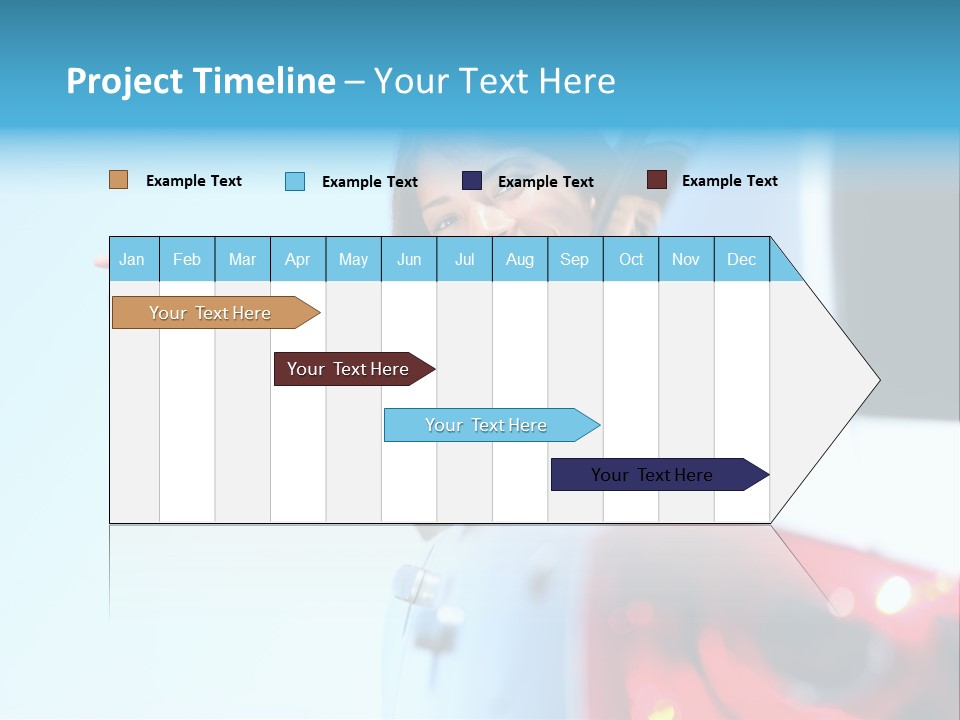 A Woman Holding A Car Key In Her Hand PowerPoint Template