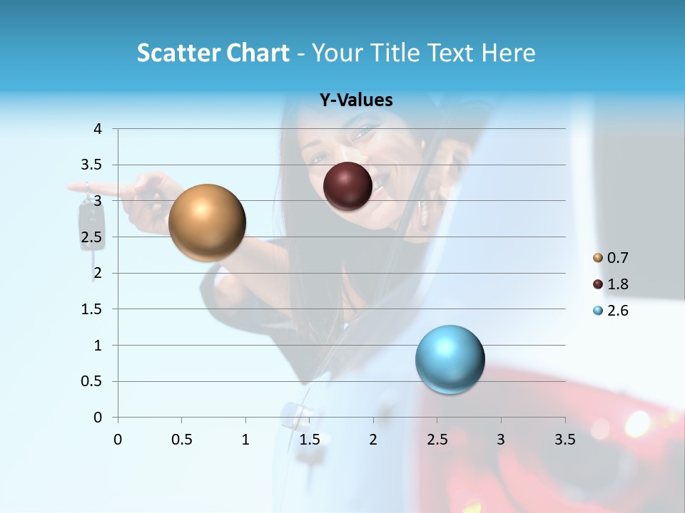 A Woman Holding A Car Key In Her Hand PowerPoint Template