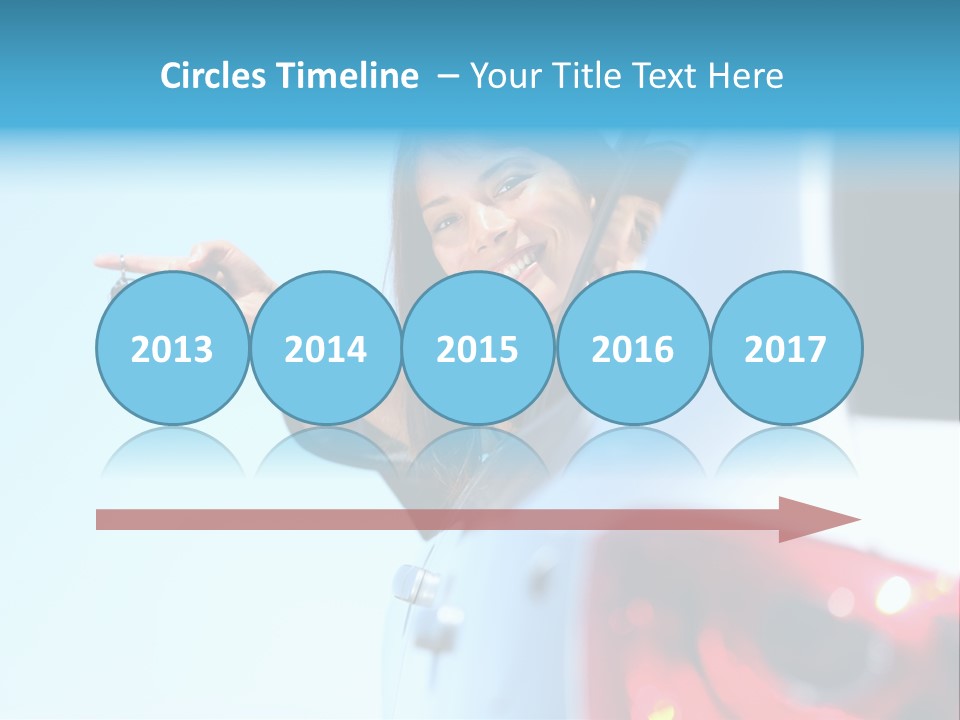 A Woman Holding A Car Key In Her Hand PowerPoint Template