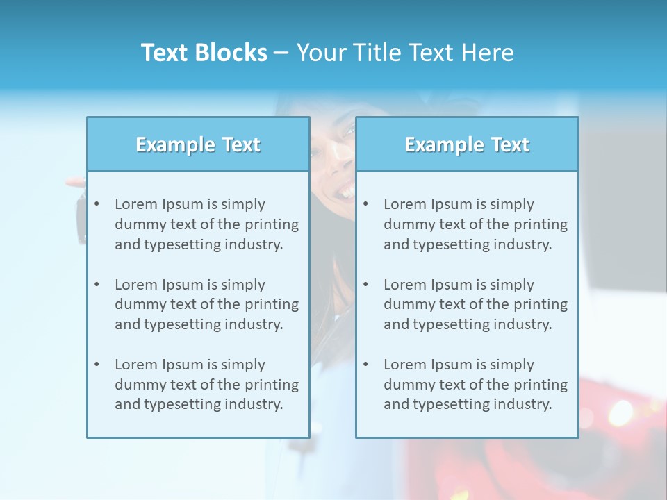 A Woman Holding A Car Key In Her Hand PowerPoint Template