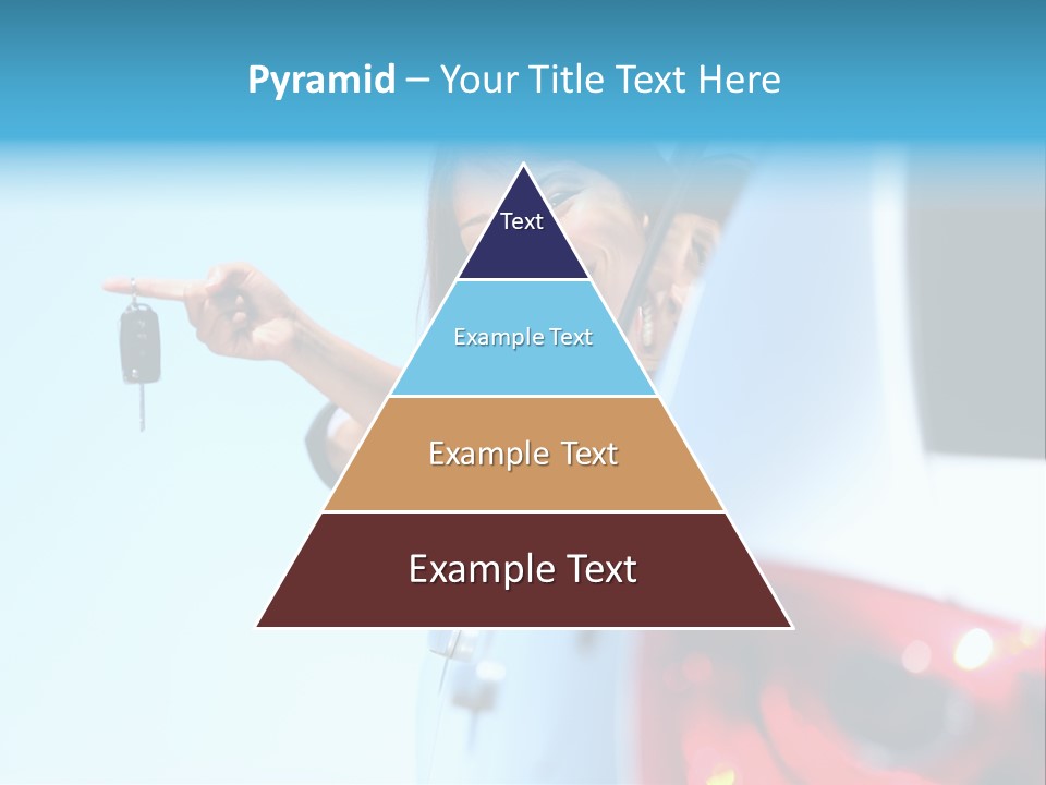 A Woman Holding A Car Key In Her Hand PowerPoint Template