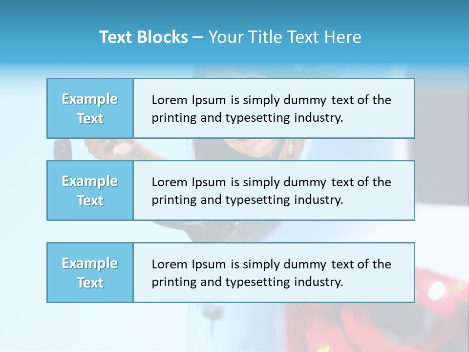 A Woman Holding A Car Key In Her Hand PowerPoint Template