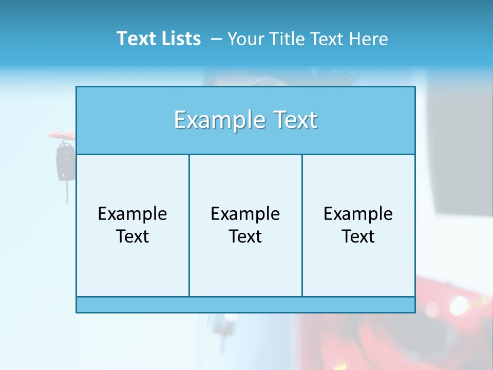 A Woman Holding A Car Key In Her Hand PowerPoint Template