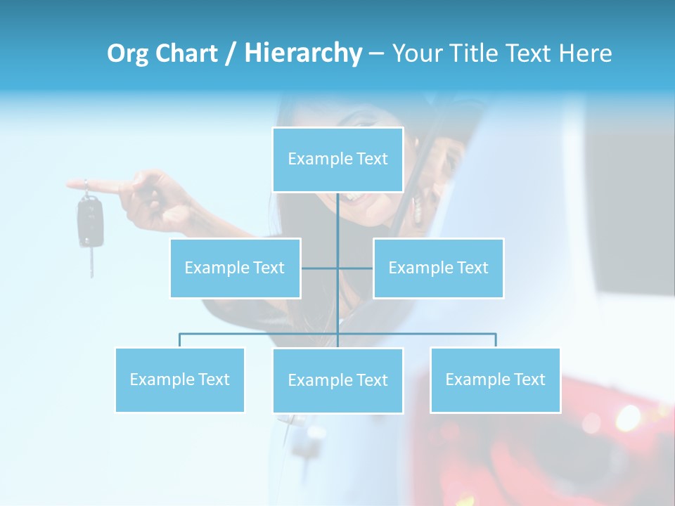 A Woman Holding A Car Key In Her Hand PowerPoint Template