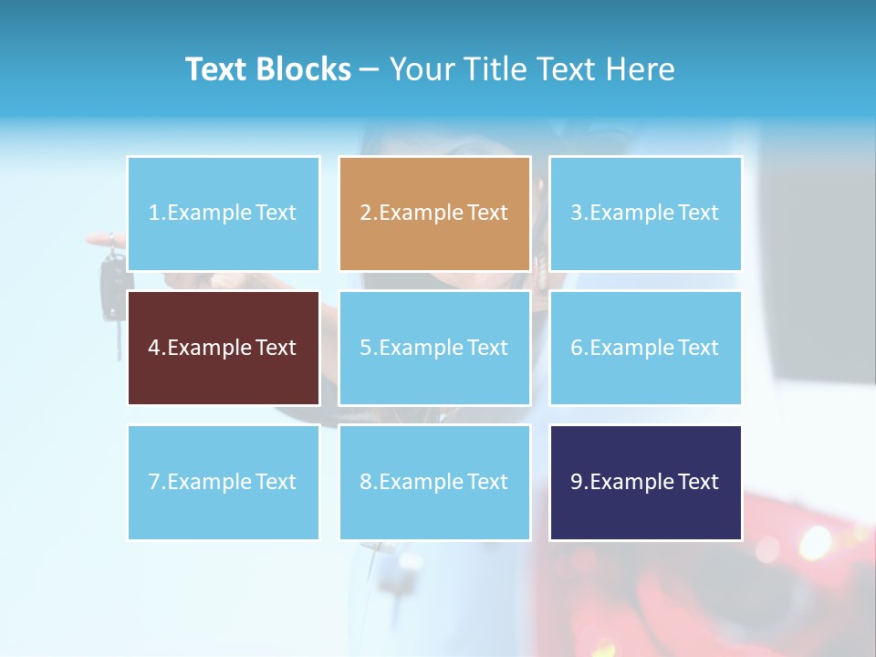 A Woman Holding A Car Key In Her Hand PowerPoint Template