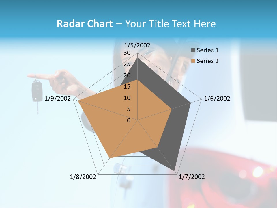 A Woman Holding A Car Key In Her Hand PowerPoint Template