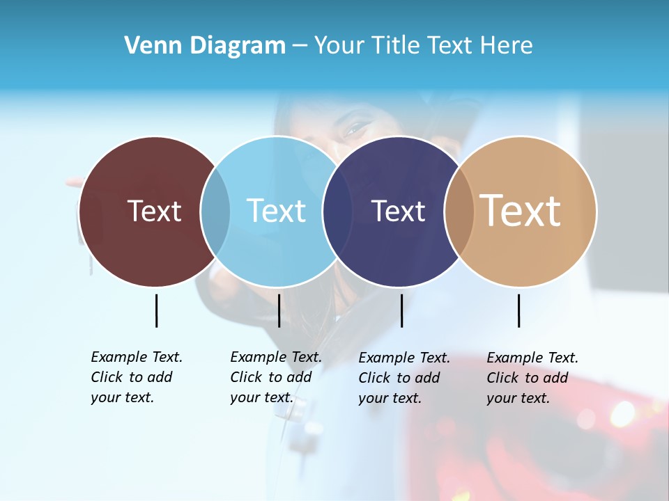 A Woman Holding A Car Key In Her Hand PowerPoint Template