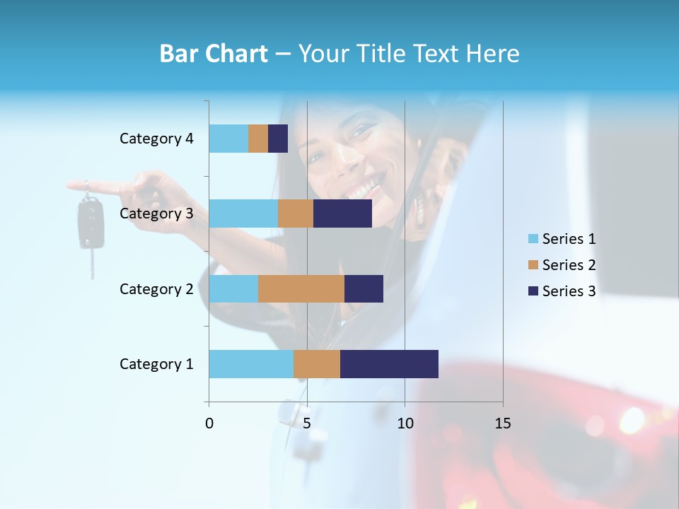 A Woman Holding A Car Key In Her Hand PowerPoint Template
