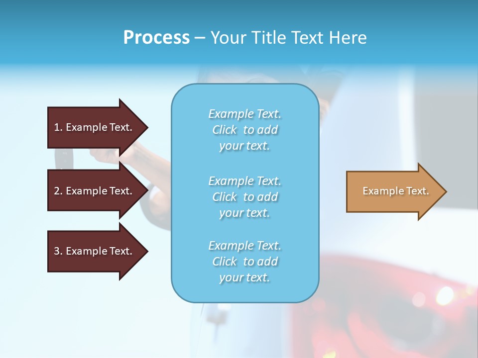 A Woman Holding A Car Key In Her Hand PowerPoint Template