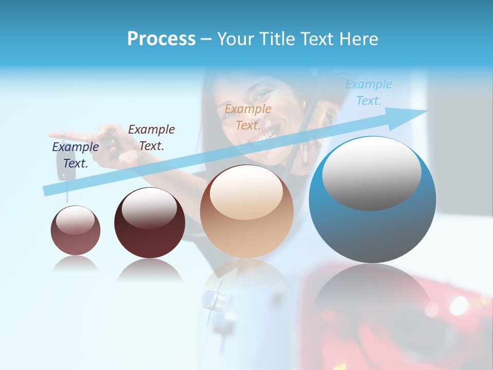 A Woman Holding A Car Key In Her Hand PowerPoint Template