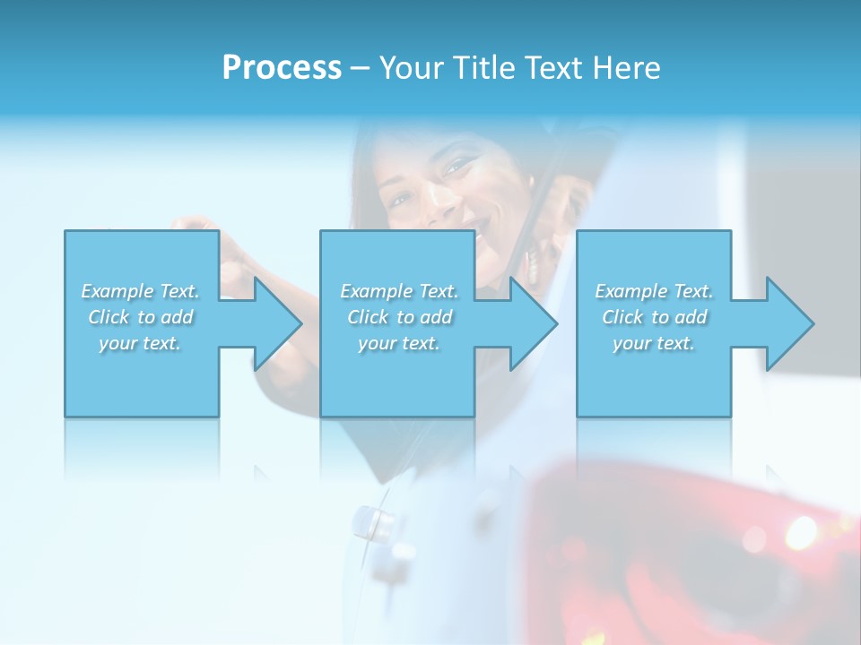 A Woman Holding A Car Key In Her Hand PowerPoint Template