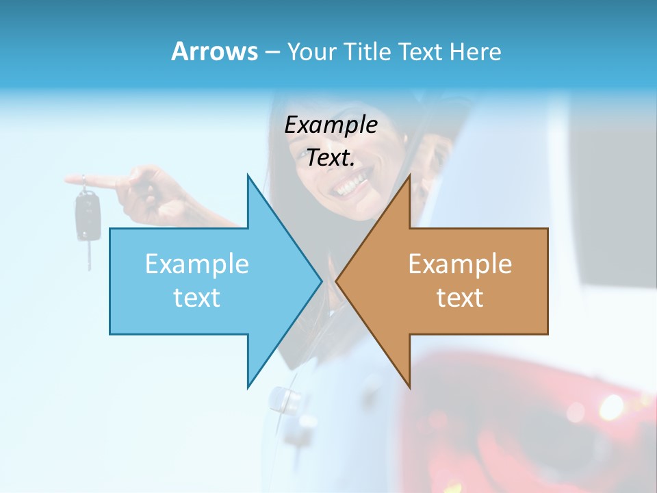 A Woman Holding A Car Key In Her Hand PowerPoint Template